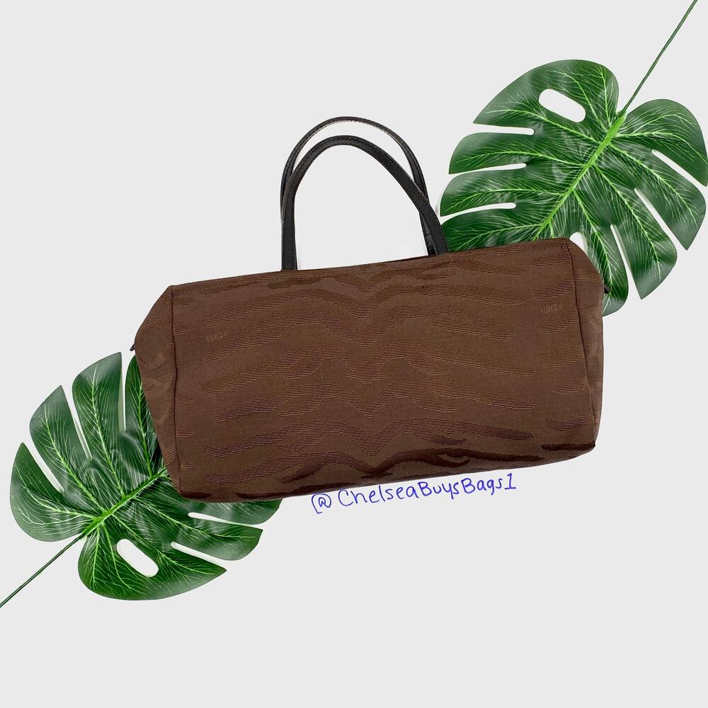 Fendi East-West Zebra Animal Print Bag Canvas Brown Casual Everyday Vintage